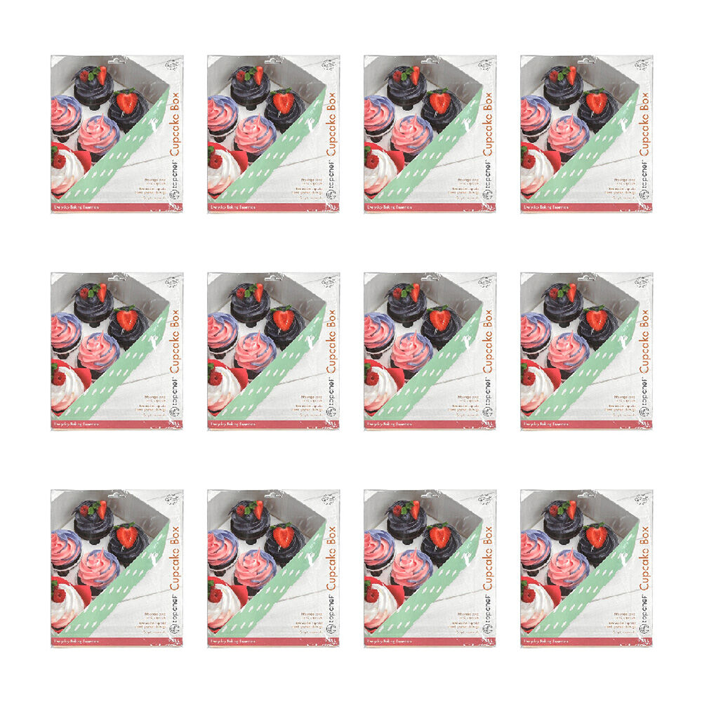 24pc Topchef Cupcake Box Container Assorted - Polka Dot