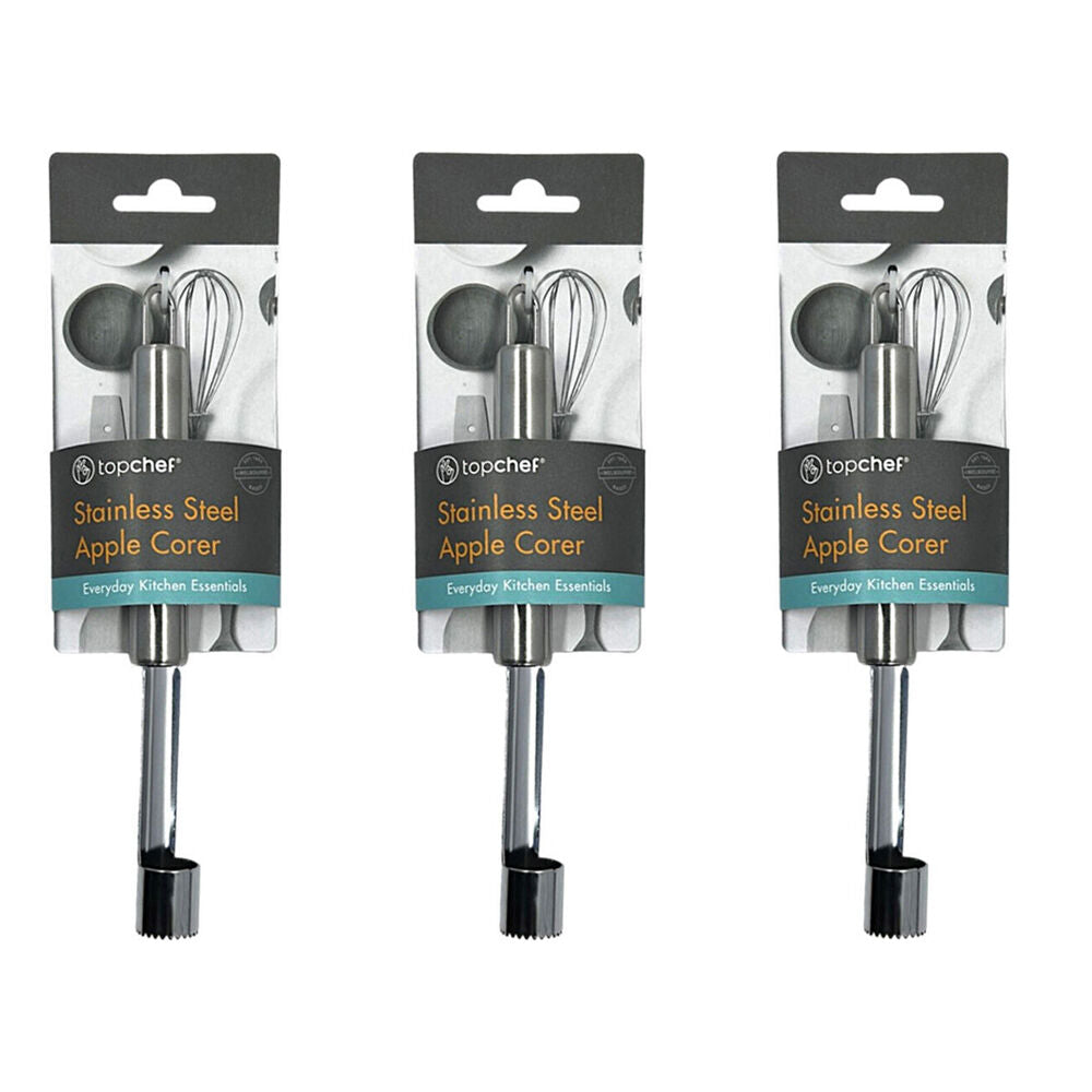3PK Topchef Stainless Steel Apple Corer Kitchen Utensil 19.5cm Silver