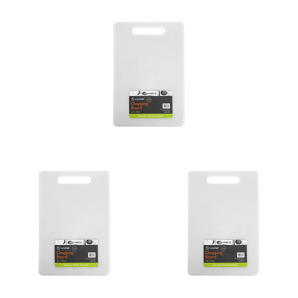 3PK Topchef Compact Chopping Board Large 34x23cm - White