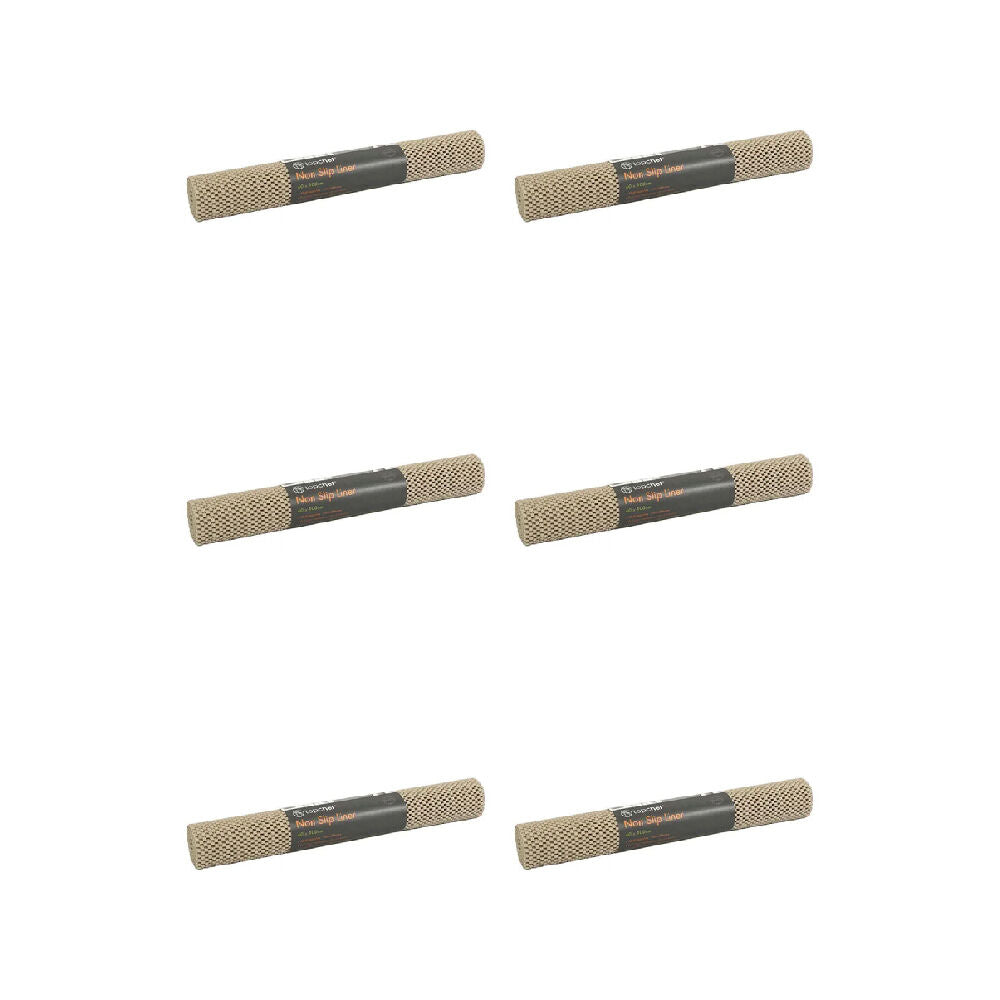 6PK Topchef Non Slip Drawer/Cabinet Liner 40x100cm - Brown
