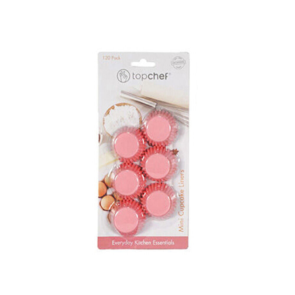 12x 120pc Topchef Mini Paper Cupcake Liners Cups Set 4x3cm Assorted