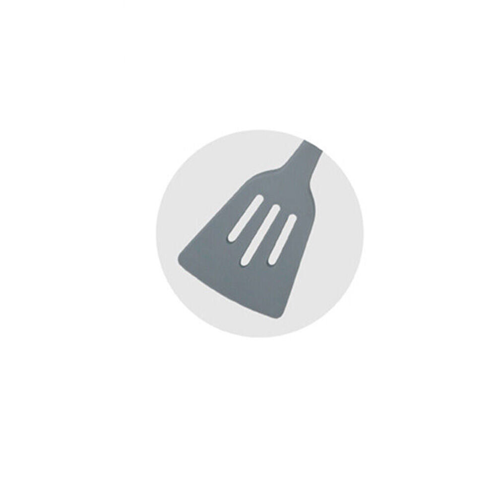 6PK Topchef Non Stick Silicone Slotted Turner w/ Wood Handle