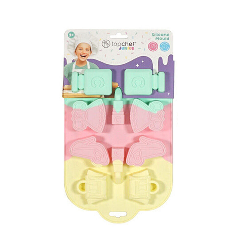 12PK Topchef Pastel Silicone Heat Resistant Baking Mould - Girly Cotton Candy