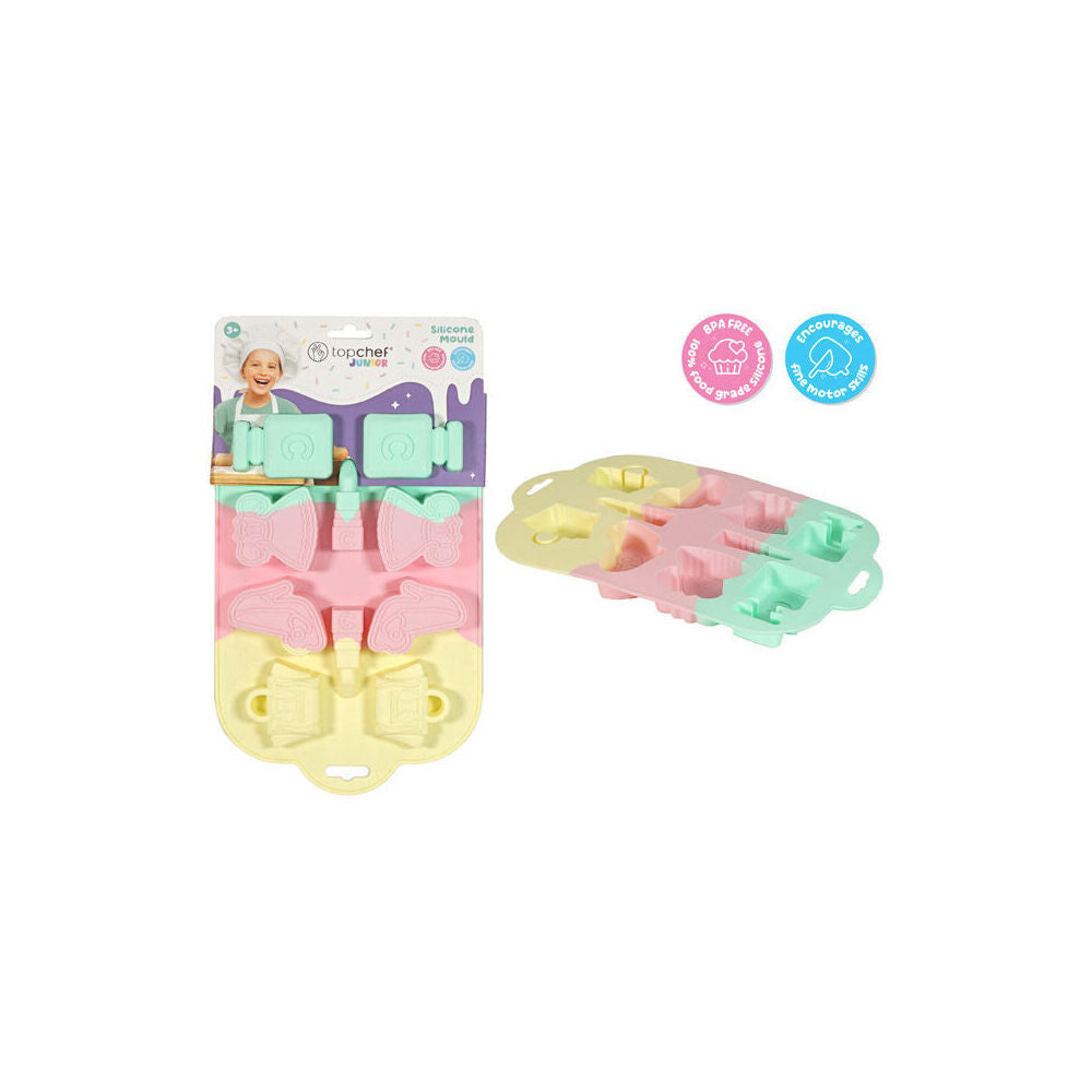 6PK Topchef Pastel Silicone Heat Resistant Baking Mould - Girly Cotton Candy