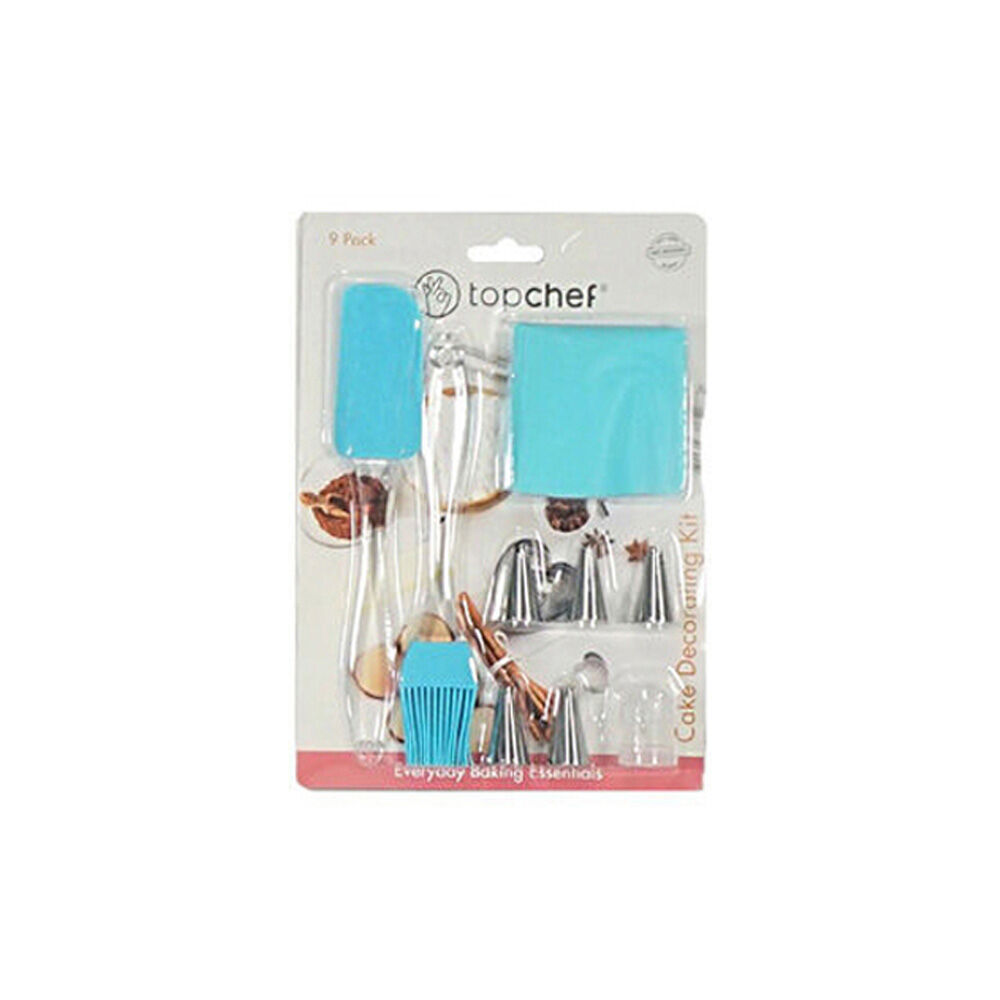 6x 9pc Topchef Reusable Silicone Cake Decorating Baking Kit Assorted