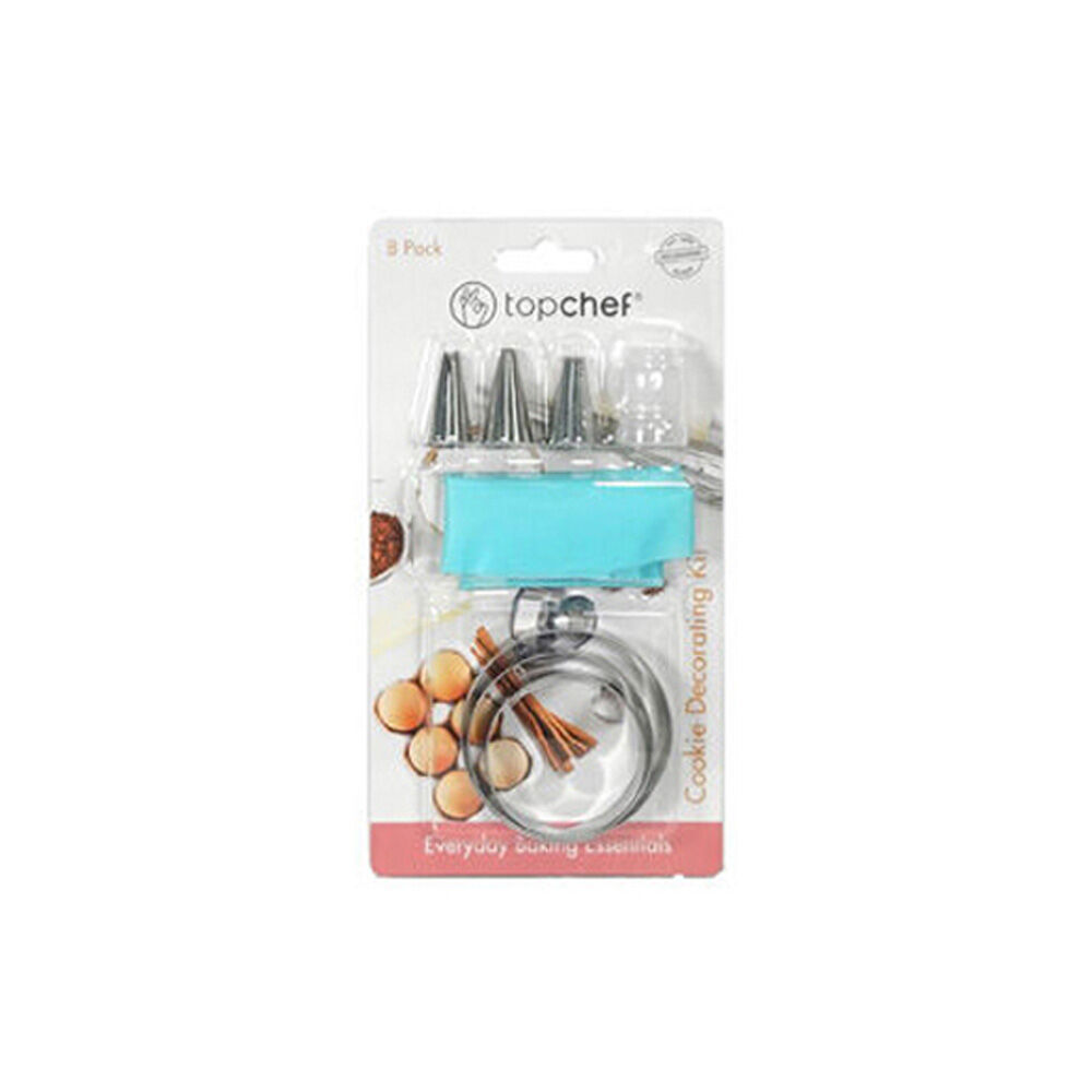 6x 8pc Topchef Reusable Silicone Cookie Decorating Baking Kit Assorted