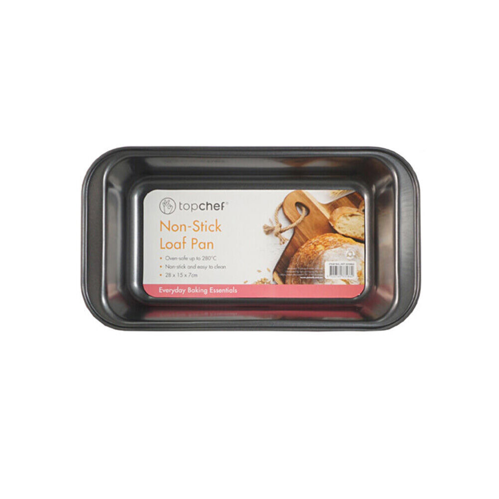 3PK Topchef Non-Stick Carbon Steel Loaf Pan Large 28x15cm