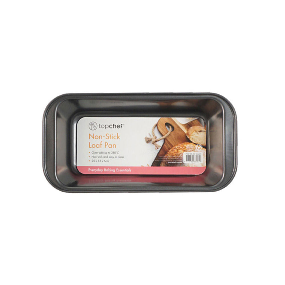 3PK Topchef Non-Stick Carbon Steel Loaf Pan Small 25x13cm