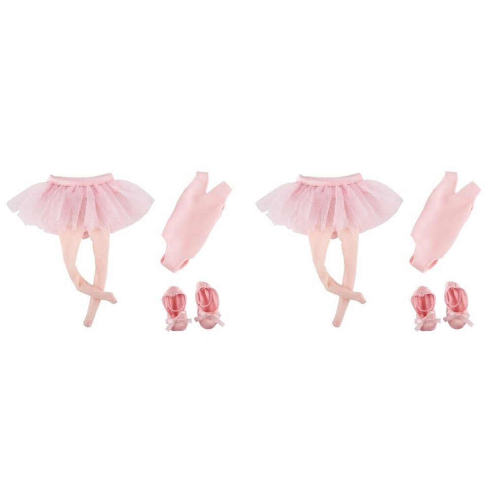 2x 3pc Kruselings Pink Ballet Outfit Baby Girl Doll Clothes Set 23cm