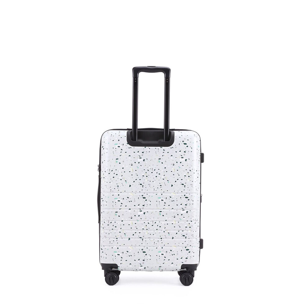 Kate Hill Terrazzo Small Travel Luggage Suitcase Lightweight 56x25cm White