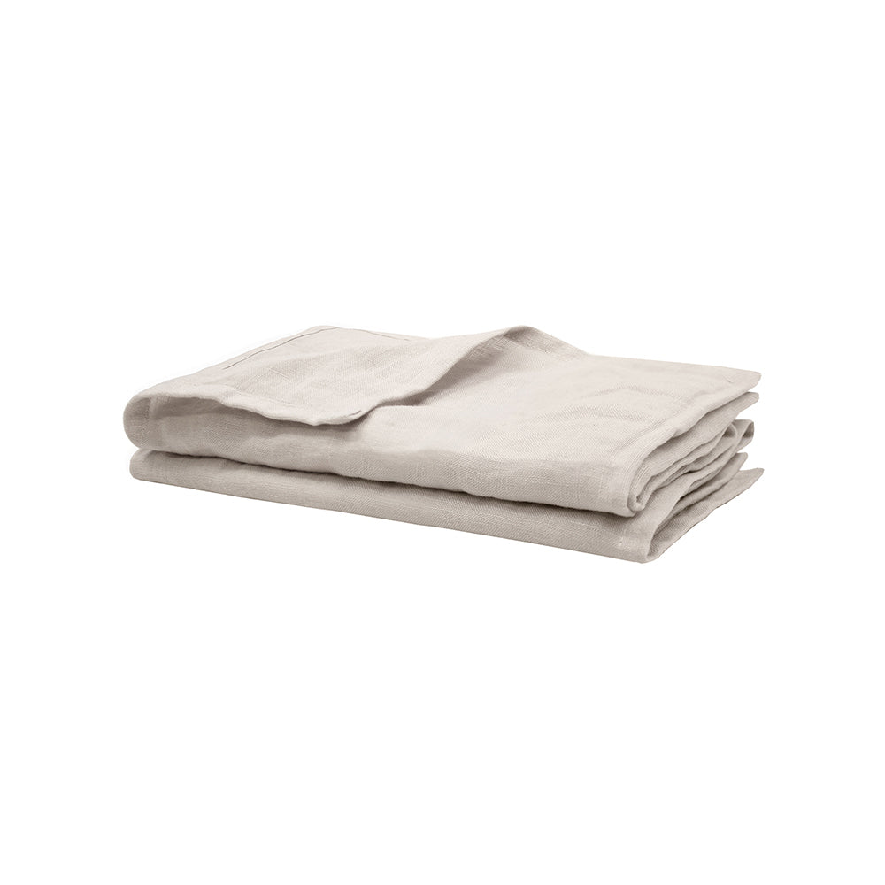 2PK 2pc Bambury Home Decor Tableware Linen Napkin Set 45x45cm Pebble Woven