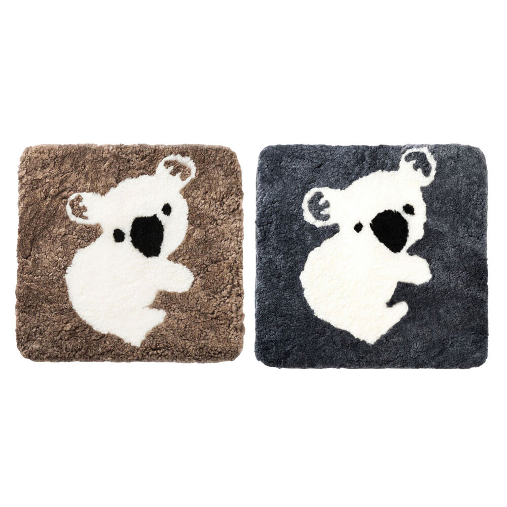 Huxford Grove Shorn Sheepskin Cushion Cover Koala 45x45cm Grey Sahara