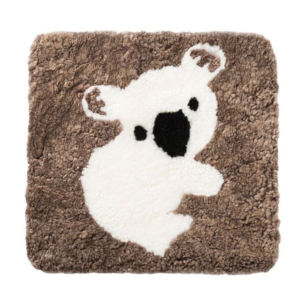 Huxford Grove Shorn Sheepskin Cushion Cover Koala 45x45cm Grey Sahara