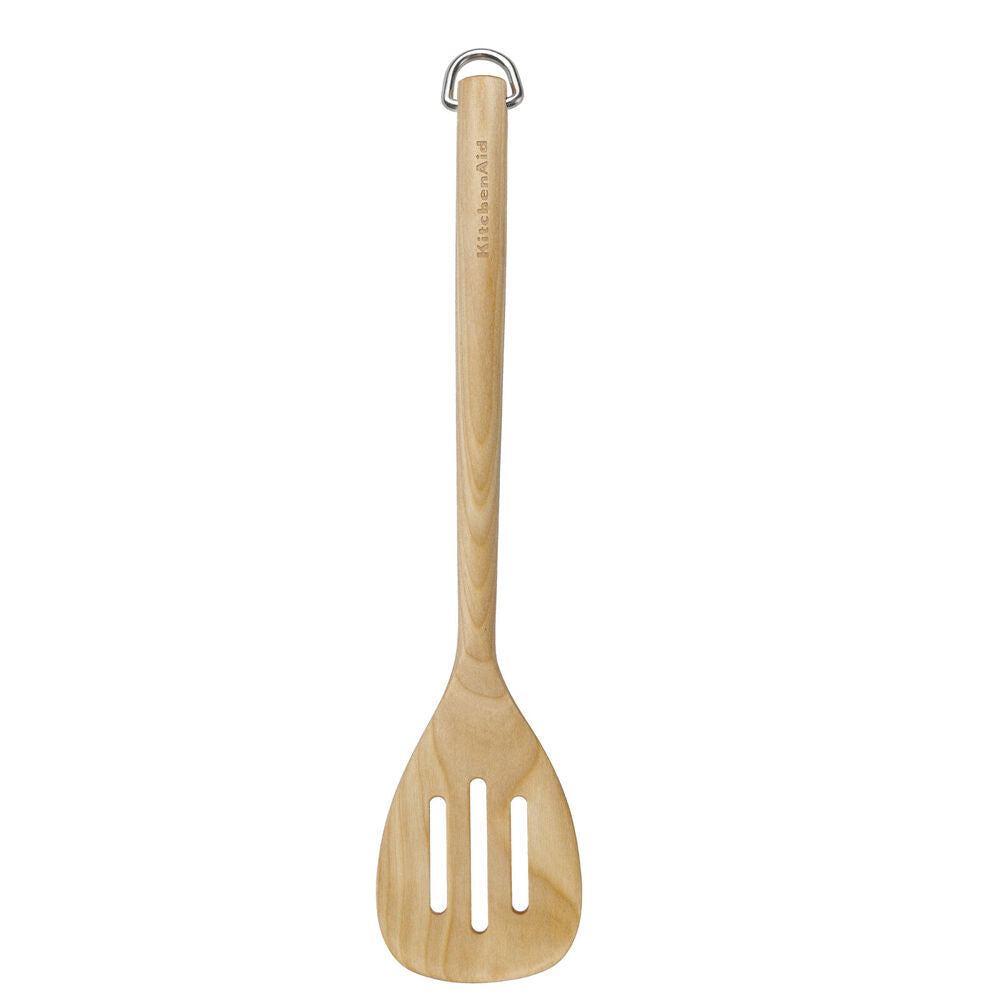 2PK KitchenAid Birchwood Slotted Turner Wooden Kitchen Utensil Cooking Tool