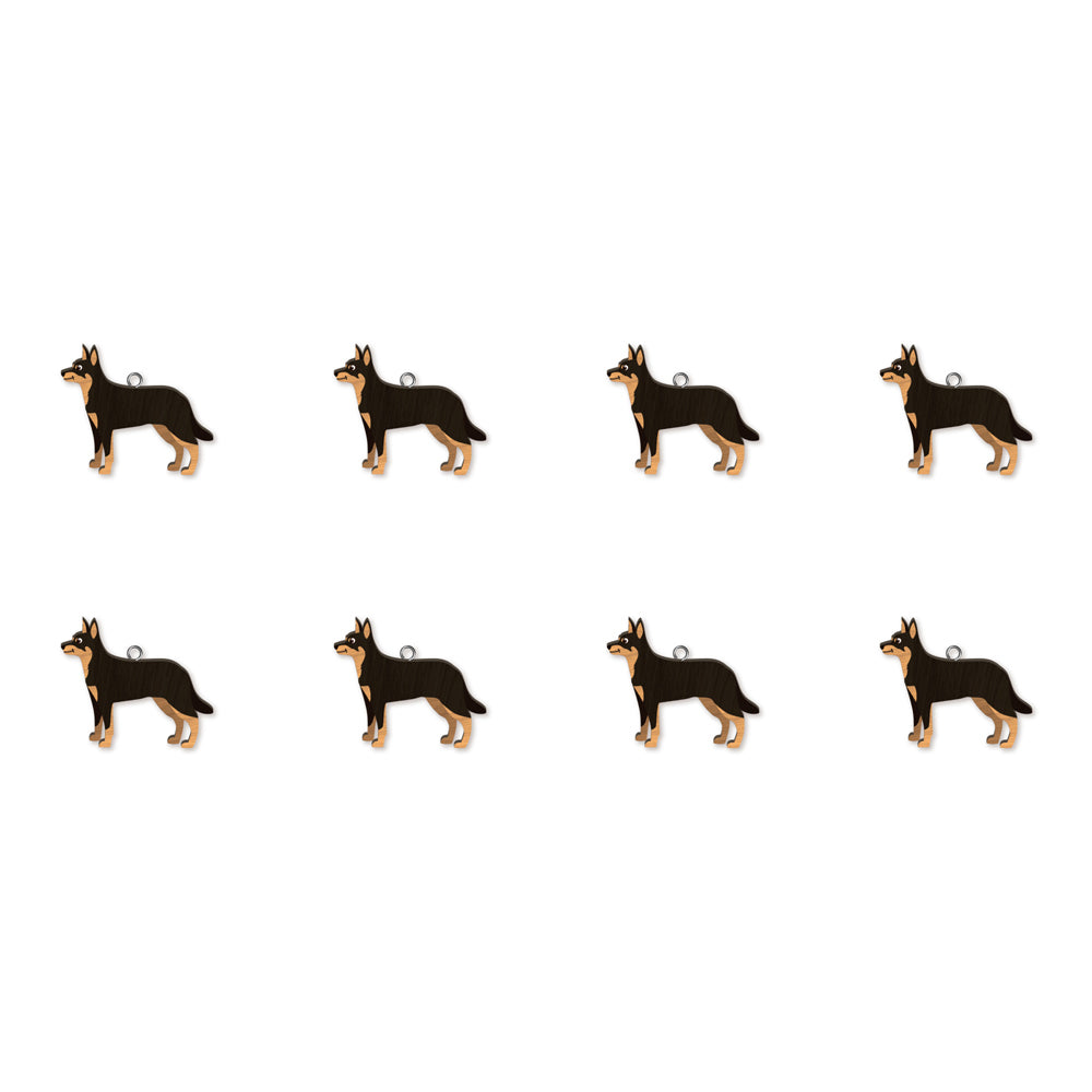 8pc Kelpie Wooden Key Ring Pendant Hanging Accessory