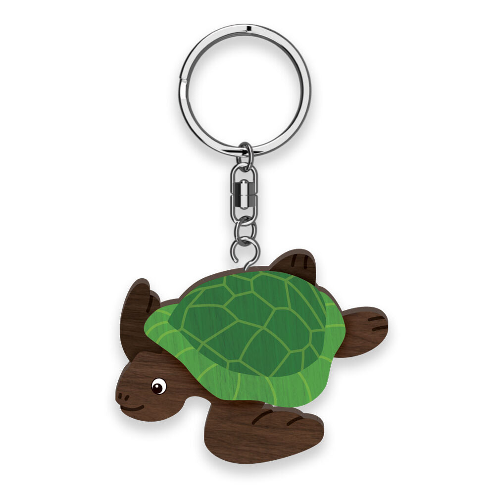 6pc LMD Turtle Wood Handmade Keyring Hanging Bag Accessory