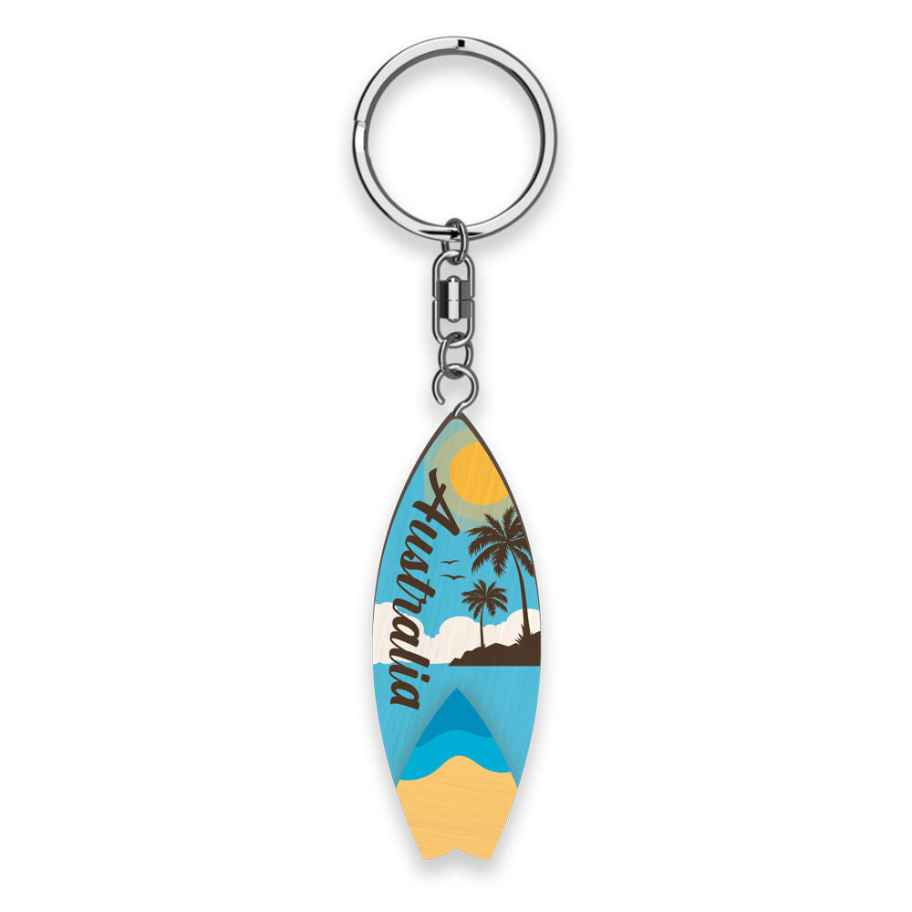 6pc LMD Surfboard Wood Handmade Keyring Hanging Bag Accessory