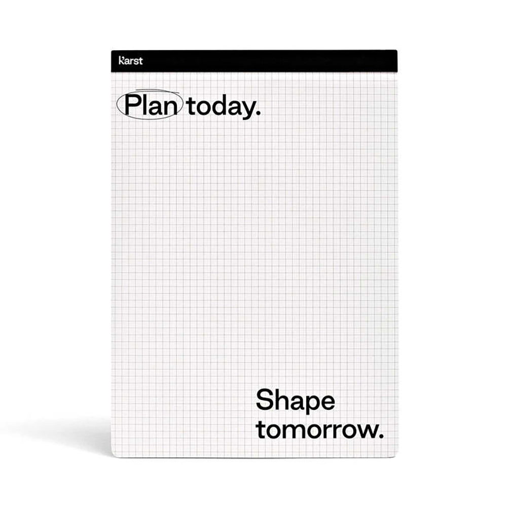 Karst 50-Sheets A4 Stone Paper Grid Notepad Writing Pad Black