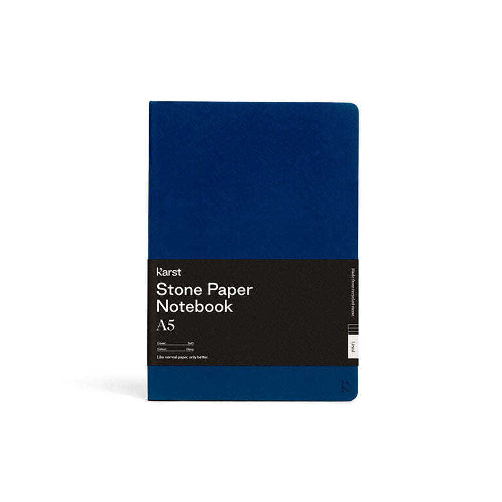 Karst Soft Cover A5 Plain Notebook Writing Journal Navy