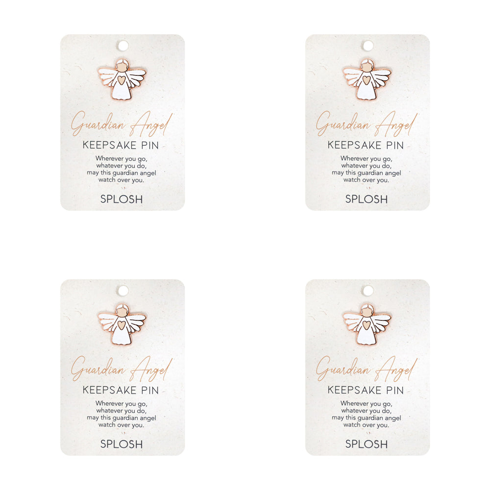 4PK Splosh Enamel Guardian Angel Keepsake Pin Brooch 7.5x11cm