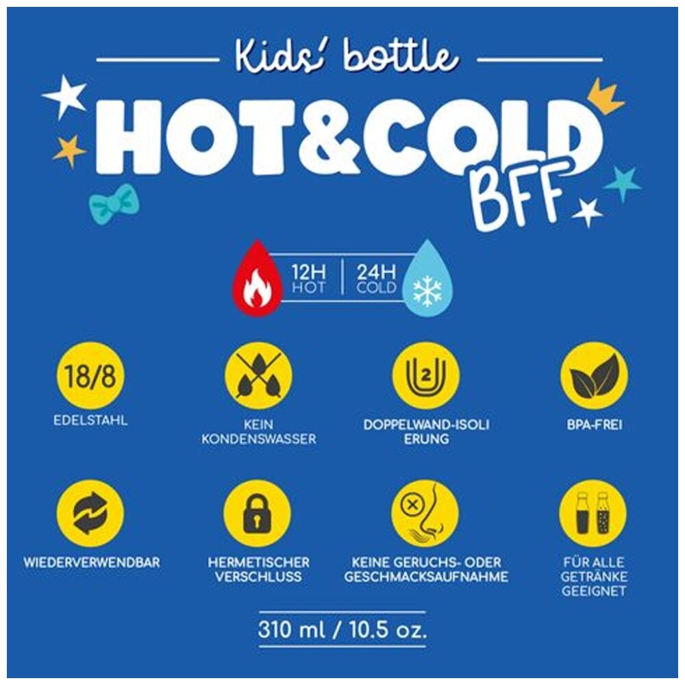 Legami BFF Kids Bottle Penguin Theme Vacuum Flask 12Hr Hot 24Hr Cold 310ml