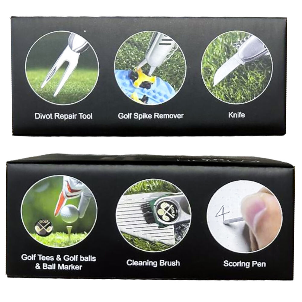 6pc NF Living Karson Golf Gift Set 10x8 Complete Accessory Stainless Steel
