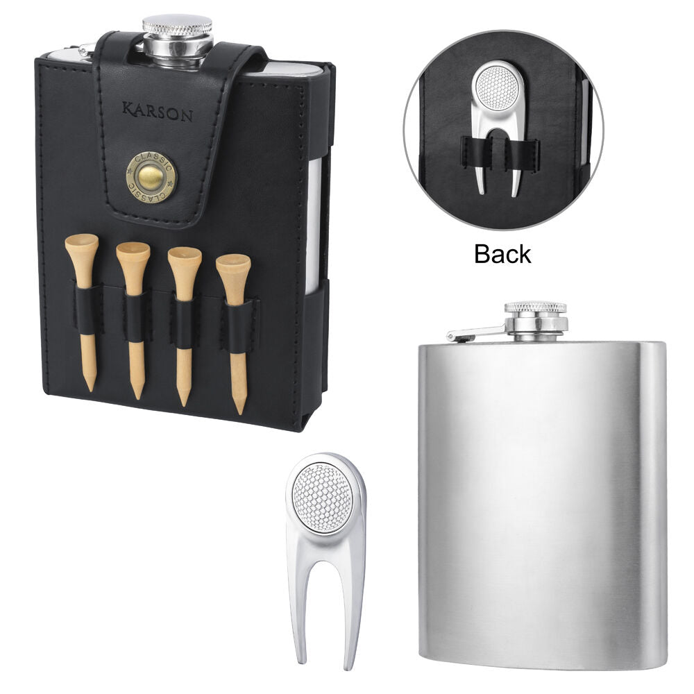 6pc NF Living Karson Golf Gift Set 13x10 Complete Accessory Stainless Steel