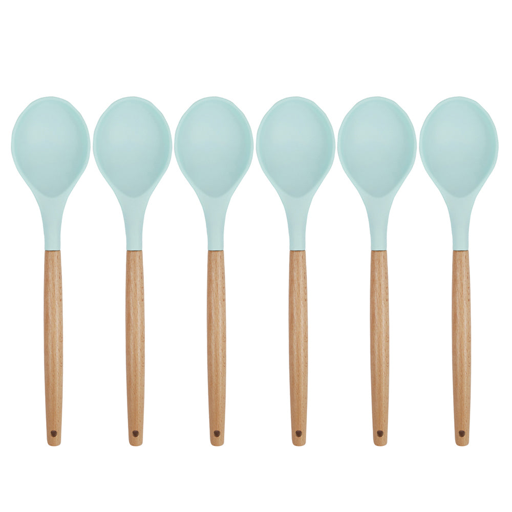 6PK Urban Kitchen Silicone Spoon Mint Green 32x7cm Versatile Tool