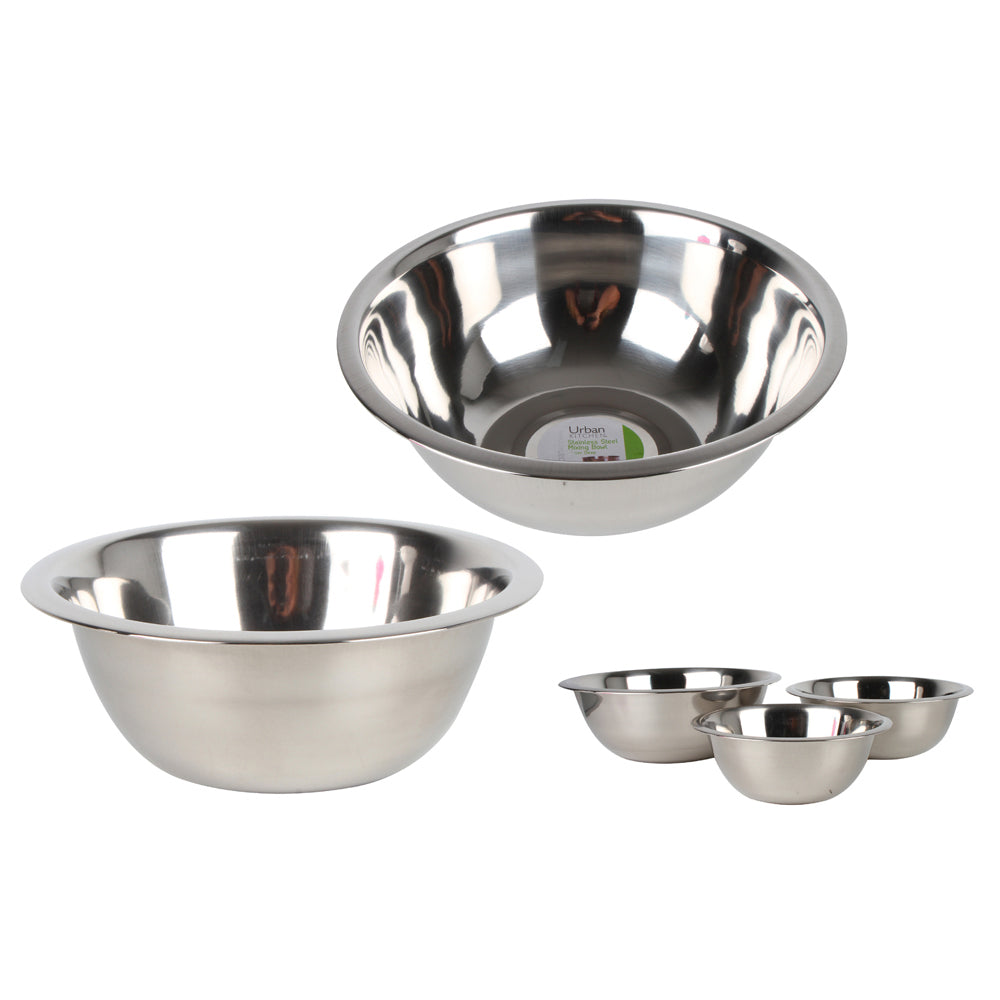 6PK Urban Kitchen Stainless Steel Mixing Bowl Quality Dia 900ml 19cm