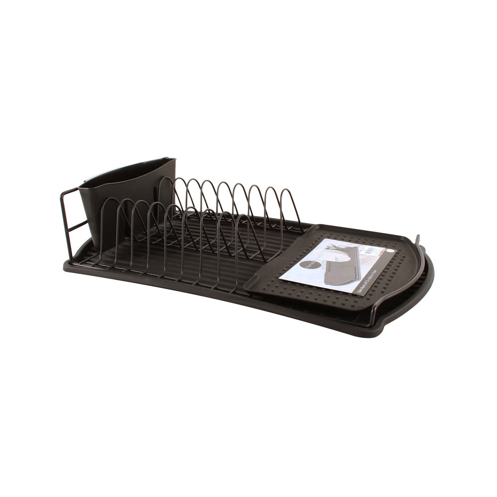 Home Expression 47.5cm Modern Dish Rack w/ Base - Matte Black