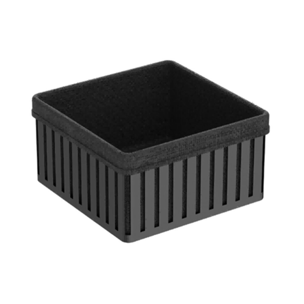2PK Hudson Wireware Range Bread Basket w/ Cotton Liner 21x 21cm Black