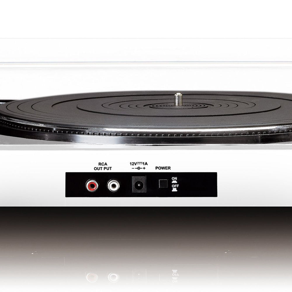 Lenco L-85 Semi-Automatic Turntable/Record Player w/ USB Encoding - White