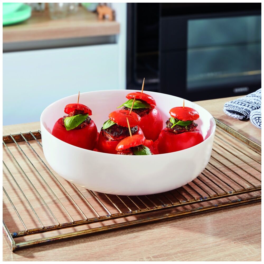 2PK Luminarc Smart Diwali Round Baking Dish 26x8cm Bakeware Opal Glass White