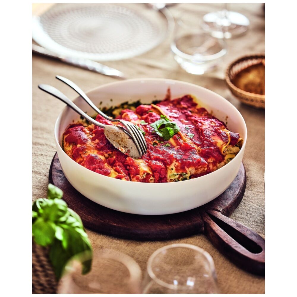 2PK Luminarc Smart Diwali Round Baking Dish 26x8cm Bakeware Opal Glass White