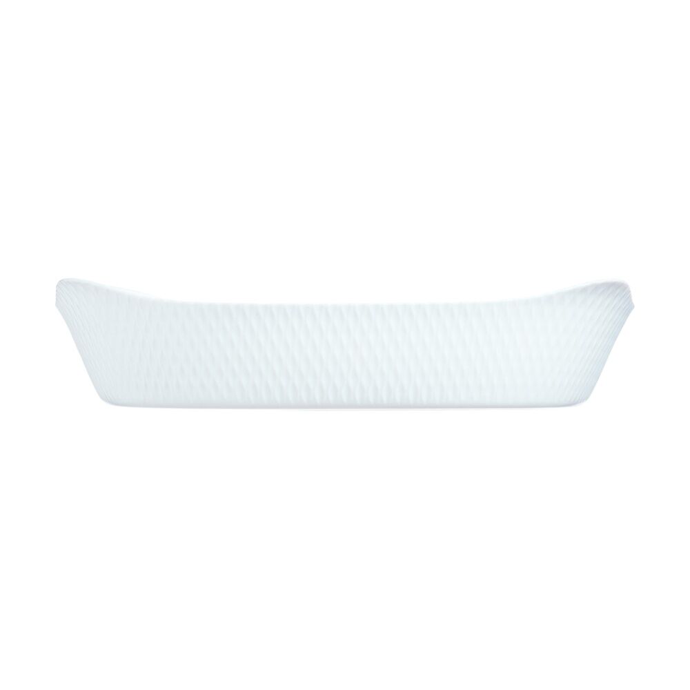 2PK Luminarc Smart Wavy Rectangular Baking Dish 30x22cm Opal Glass White