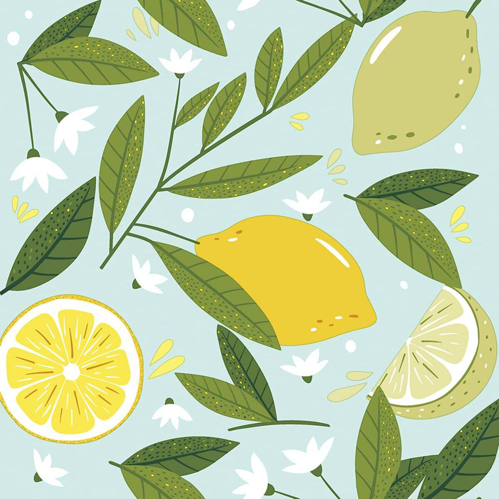 120pc Paper+Design Luncheon 3-Ply Napkin 33x33cm - Lemon Tree