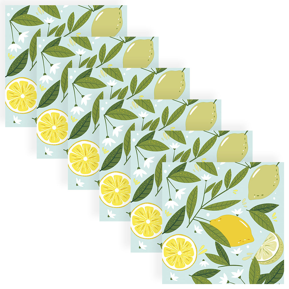 120pc Paper+Design Luncheon 3-Ply Napkin 33x33cm - Lemon Tree