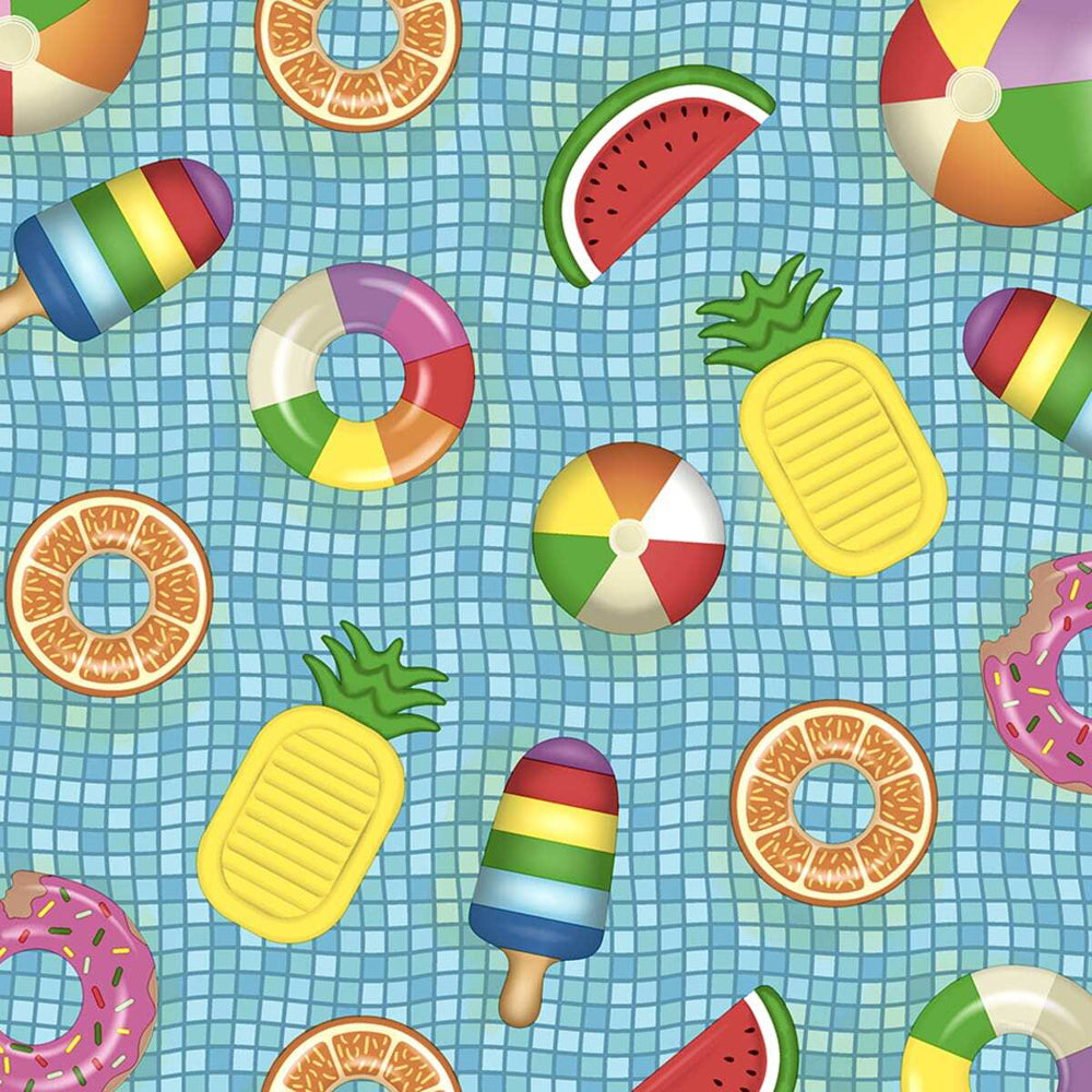 240pc Paper+Design Luncheon 3-Ply Napkin 33x33cm - Summer Pool