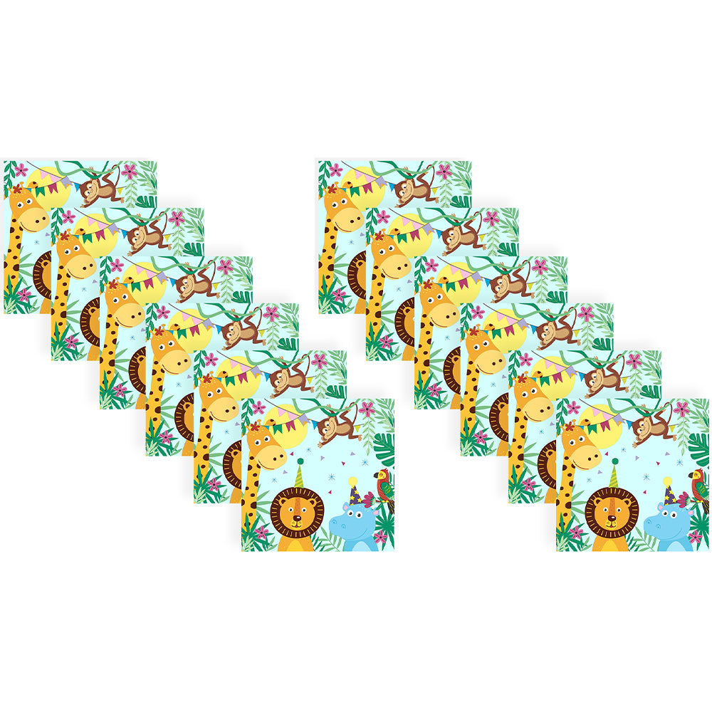240pc Paper+Design Luncheon 3-Ply Napkin 33x33cm - Party Animals