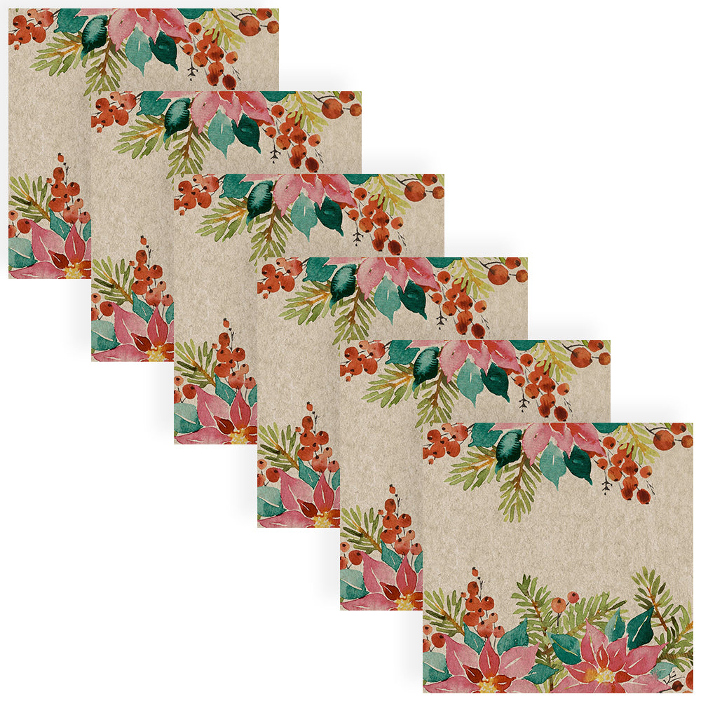 120pc Paper+Design Luncheon 3-Ply Napkin 33x33cm - Floral Joy