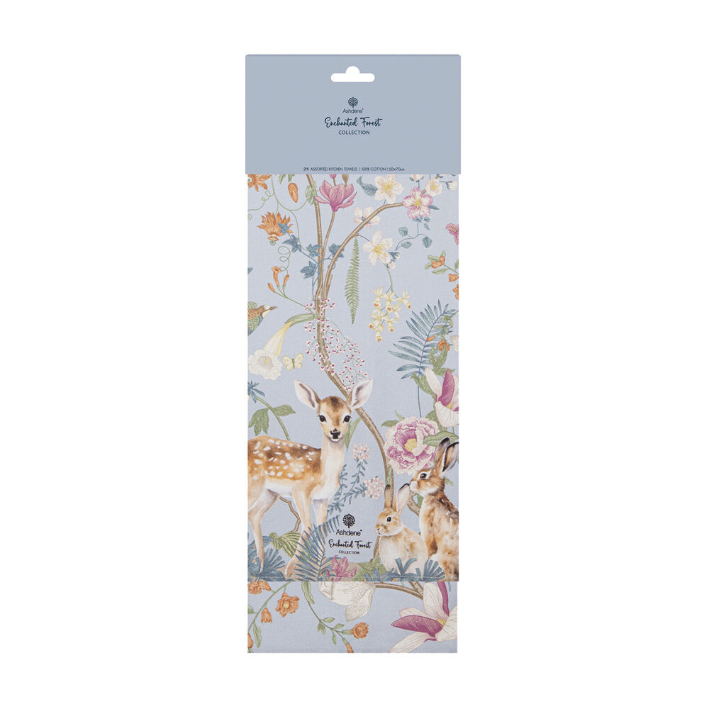 2pc Ashdene Enchanted Forest Cleaning Kitchen Towel Dishcloth 70x50cm