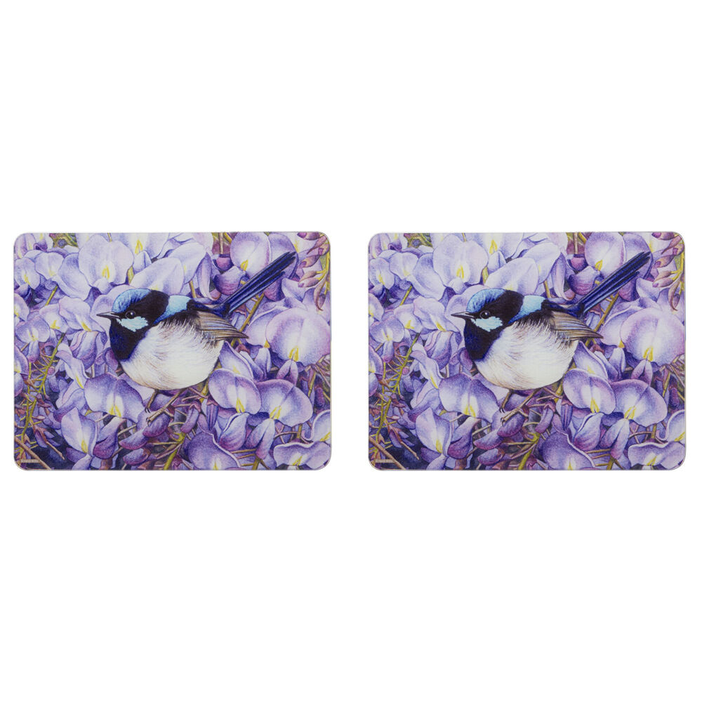 2PK Ashdene Pretty Little Wren Wisteria Kitchen Table Mat Surface Protector 30x40cm