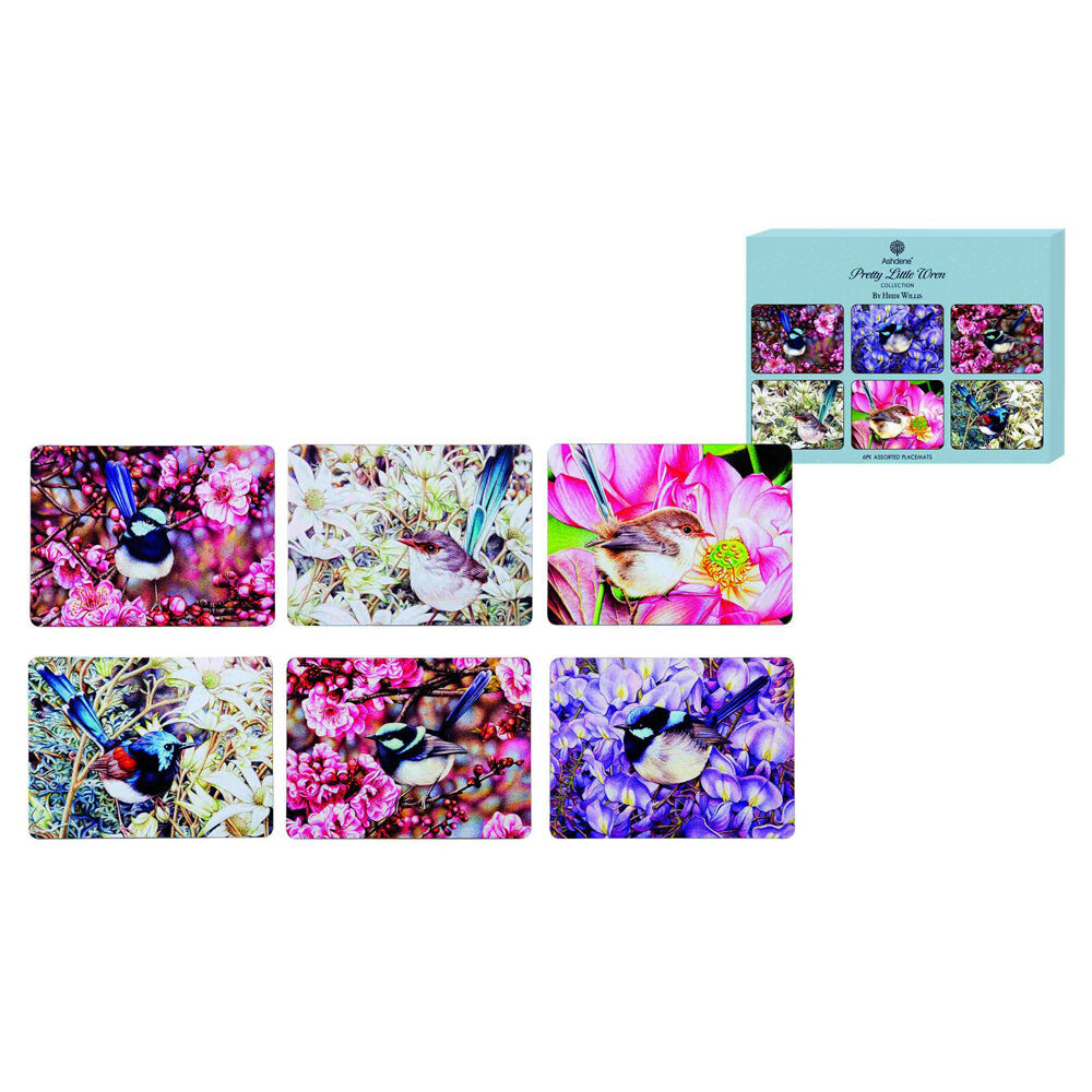 2x 6pc Ashdene Pretty Little Wren Kitchen Dining Table Placemat 29x21.5cm