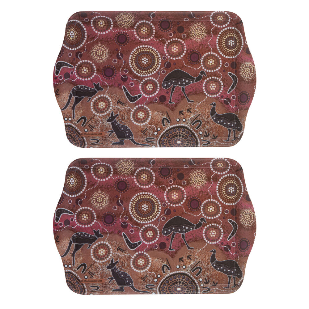 2pc Ashdene Spirit Land Hunting At Sunset Scatter Tray Organiser 21x14.2cm