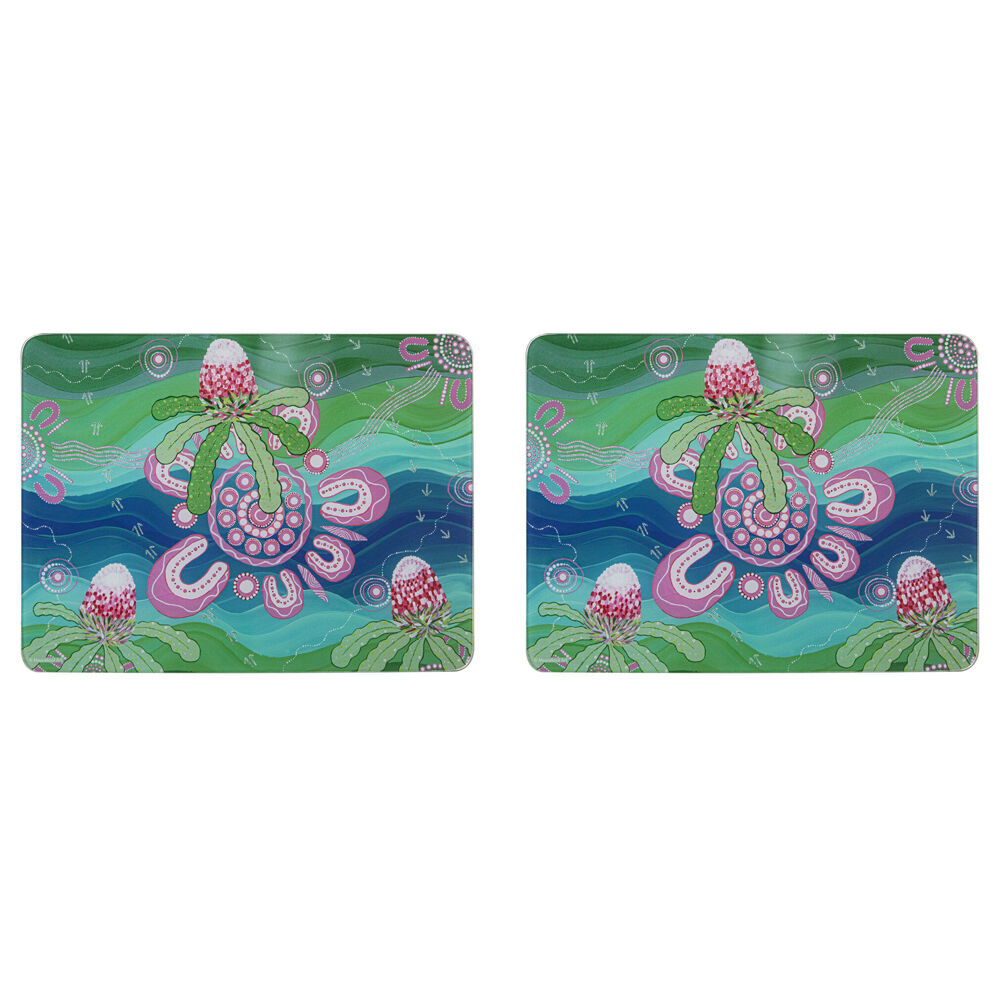 2PK Ashdene Spirit Land Beauty In Country Kitchen Mat Surface Protector 30x40cm
