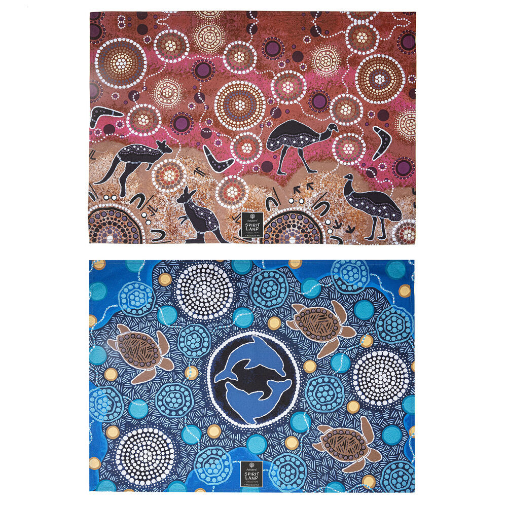 2x 2pc Ashdene Spirit Land Harmony Sunset Cleaning Kitchen Towel Dishcloth 70x50cm