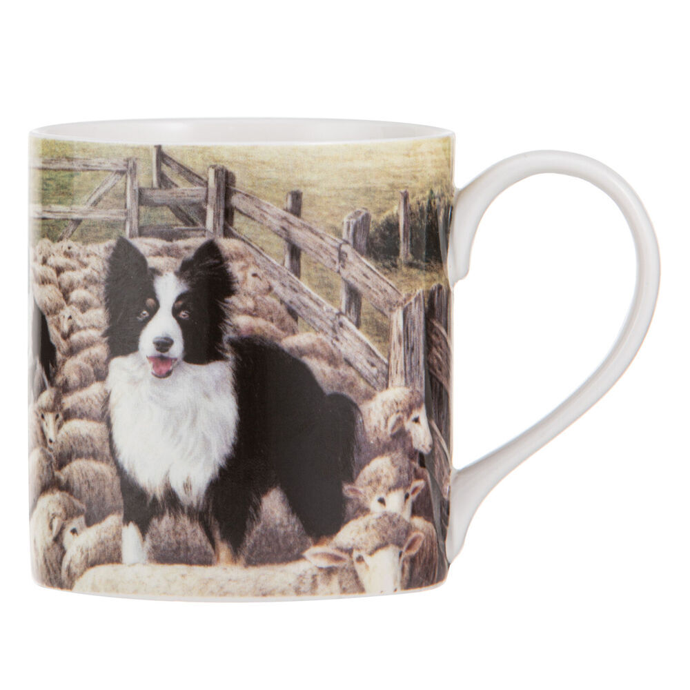 12PK Ashdene Working Dogs Sheep Yard New Bone China Coffee Tea Drinking Mug 380ml