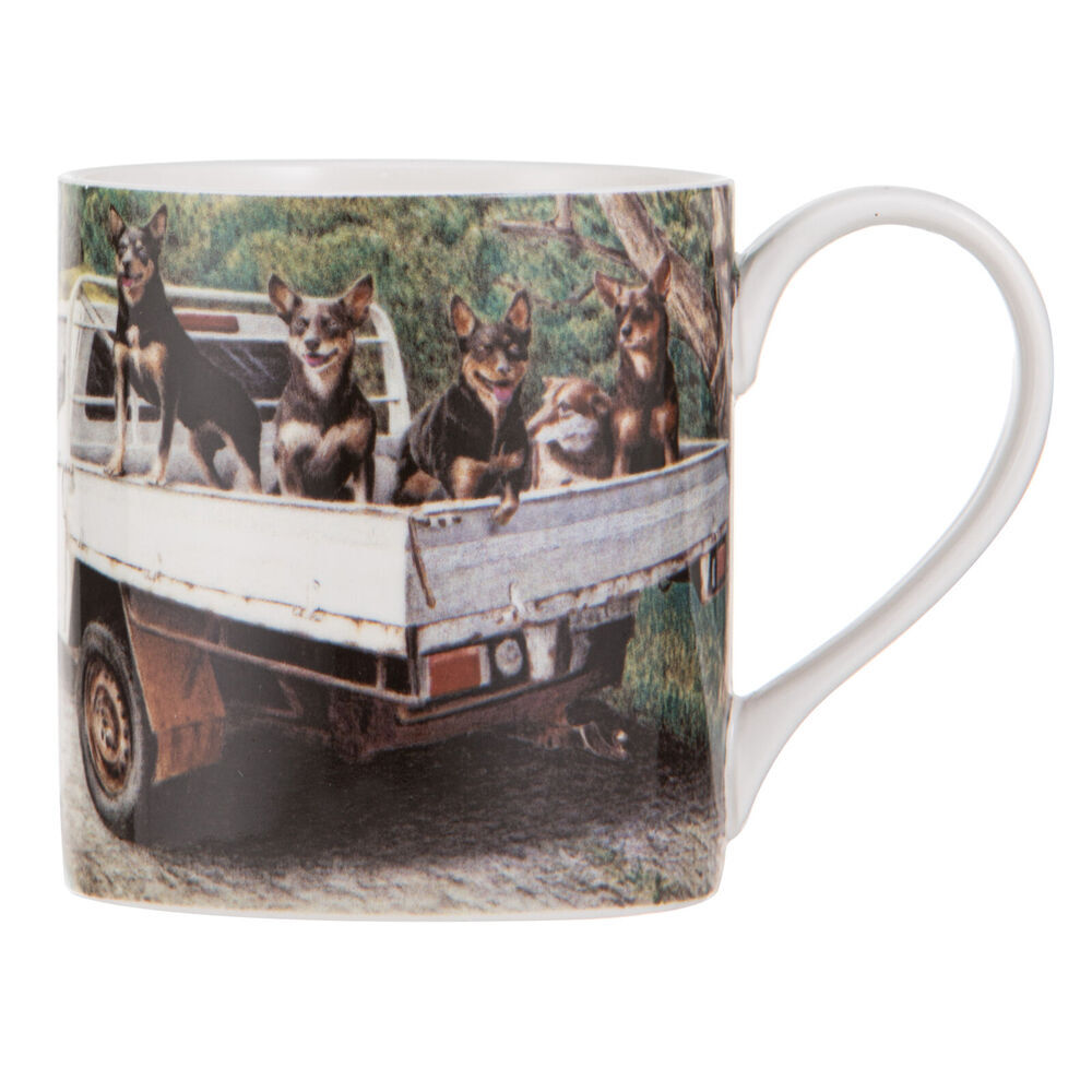 12PK Ashdene Working Dogs Ute New Bone China Coffee Tea Drinking Mug 380ml