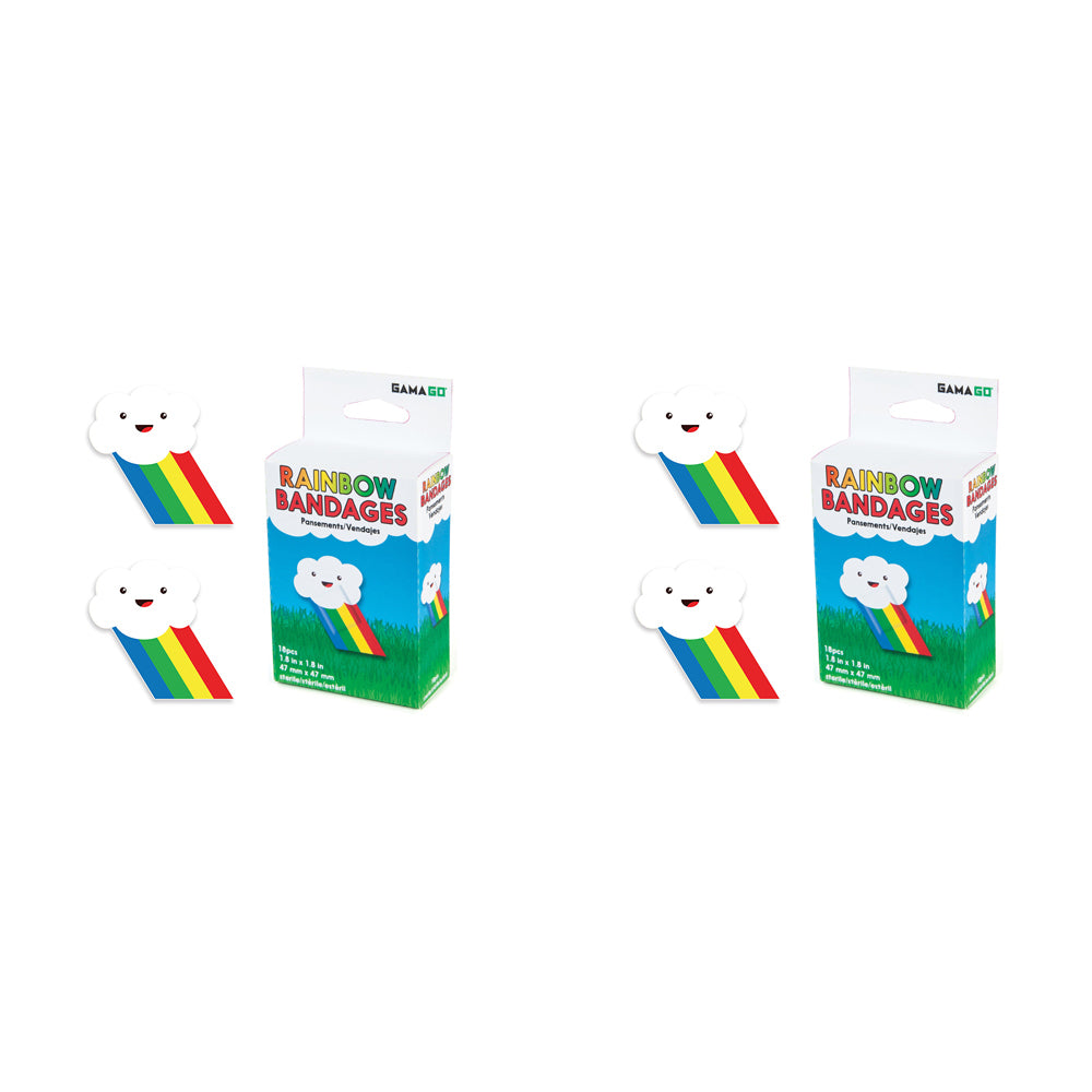 36pc Gamago Rainbow Bandages Kids/Children Band Aid 4.7cm