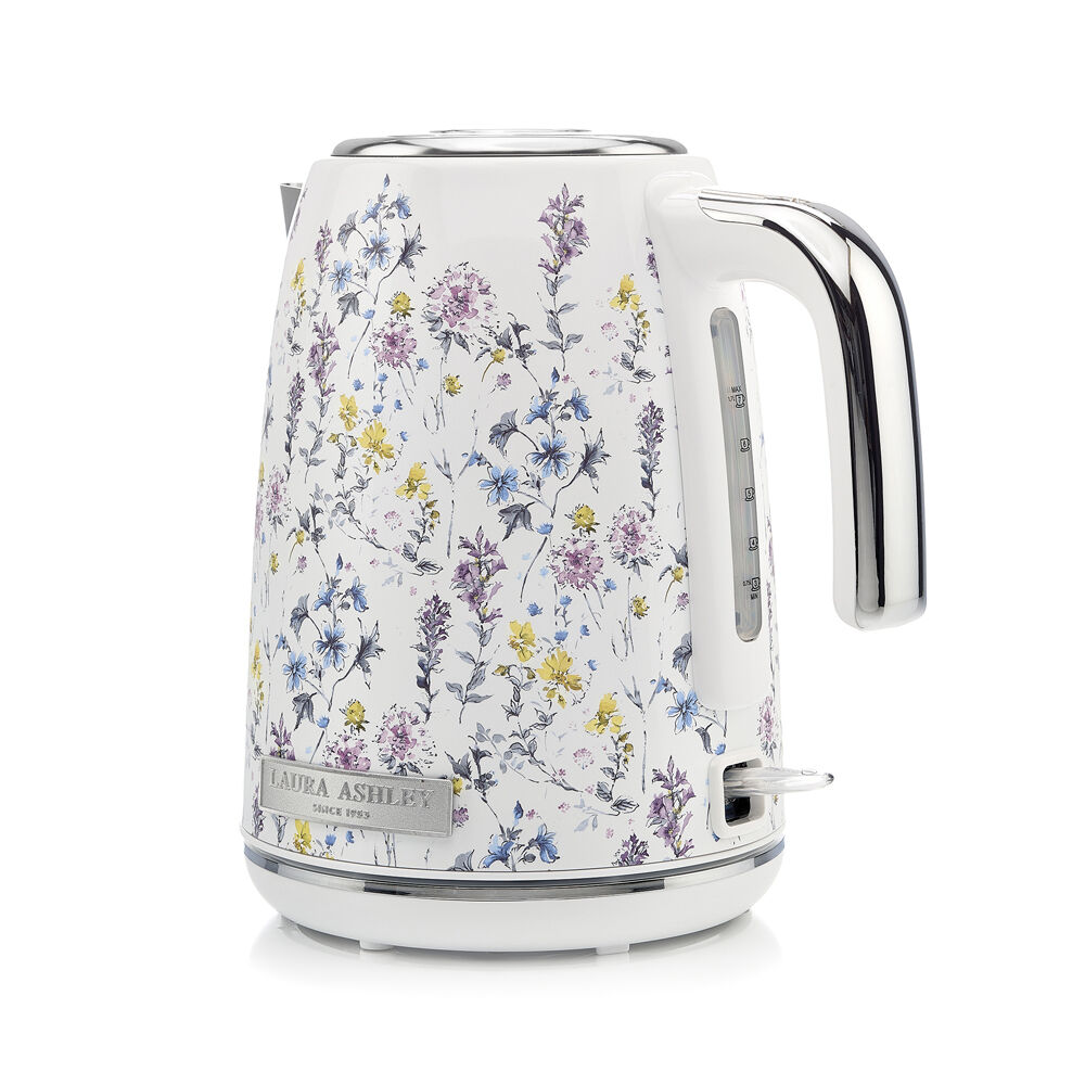 Laura Ashley Stainless Steel 1.7L Jug Electric Kettle - Wild Meadow